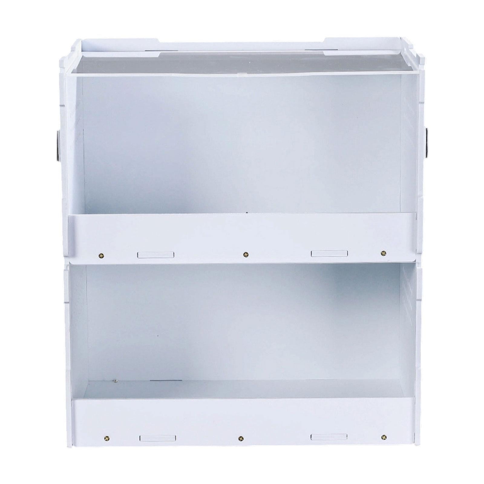 Bvdfgk Multi-Purpose Reptile Terrarium Tank, Reptile Feeder Box with Ventilation Holes, L