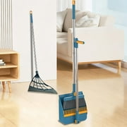 Amzcrzy Home and Kitchen, Cleaning Supplies, Sweeping, Brooms Set Home Cleaning Brooms And Dustpan Combo Set Rotating Foldable Storage Soft-Bristle Brooms Plastic Broom and Dustpan Set