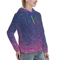 thumbnail image 6 of Wukai Violet Glitter Print Womens Hoodies Fleece Sweatshirts Long Sleeve Sweaters Pullover Fall Outfits Winter Clothes-XX-Large, 6 of 7