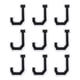 thumbnail image 1 of Uxcell Letras J Parches Negros de Planchar Letras J Parches Bordados para Ropa, Paquete de 9, 1 of 7