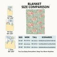 thumbnail image 4 of Classic Floral Blanket Gifts for Girls Woomen for Living Room Bedding Couch Soft Warm Lightweight Cozy Vintage Green Flower Throw Blankets Birthday Farmhouse Decor 50x60in, 4 of 6