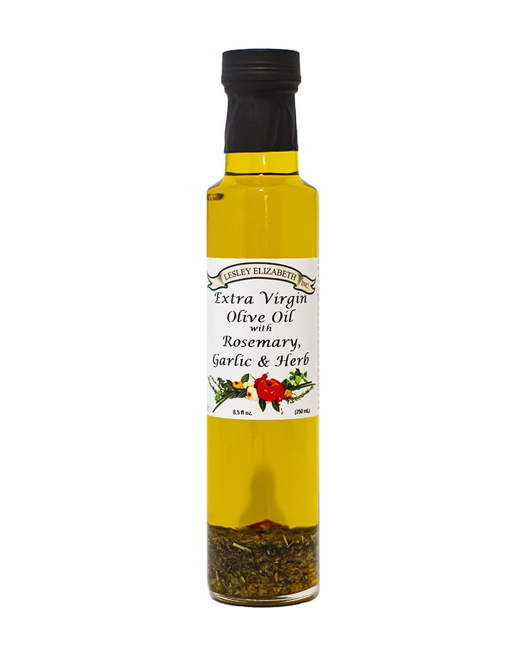 Lesley Elizabeth, Extra Virgin Olive Oil with Rosemary, Garlic & Herbs, EVOO, Extra Virgin Olive Oil, Cooking Oil, Seasoned Cooking Oil, Dipping Oil, MID #OL7020, $17.49
