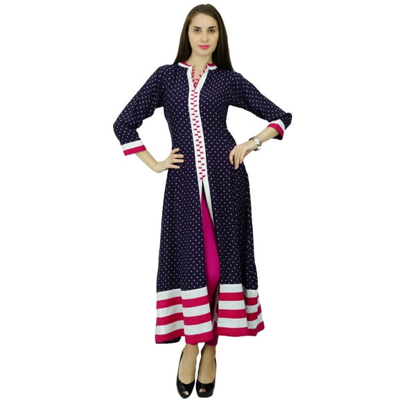 Phagun Ethnic Kurti Top Designer Anarkali Kurta Tunic Polyester Dress