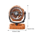 thumbnail image 3 of Dazone Rechargeable Patio Fan for Camping Tent, High-Velocity Battery Powered Beach Tent Fan with 100 Speeds, Quiet Portable Fan for Travel, Pets, Outdoor Essentials (Orange), 3 of 12