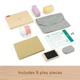 thumbnail image 6 of Fisher-Price Wooden Work From Home Set, Pretend Office Playset with Wood Laptop for Kids, 9 Pieces, 6 of 7