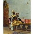 thumbnail image 2 of Theodoros Ralli 12x14 Gold Ornate Wood Frame and Double Matted Museum Art Print Titled - Stringing Pearls (1882), 2 of 4