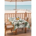 thumbnail image 2 of Outdoor Tablecloth with Umbrella Hole for Patio/Picnic/Party/Camping, Green Palm Trees Waterproof Table Cloth Rectangle Table Cover Washable, Summer Tropical Plants Banana Beige (60"x 84"), 2 of 9