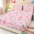 thumbnail image 3 of Manfei Cute Animals Fitted Sheet Full,Christmas Print Bed Set,3-Piece,1 Fitted Sheet and 2 Pillowcases, 3 of 6