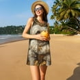 thumbnail image 3 of Lukts Robe Sans Manches pour Femmes en Tenue Royale, Robe d'Été à Col Rond avec Poches, Adaptée à la Vie Quotidienne, Plage, Fête, 3 of 7