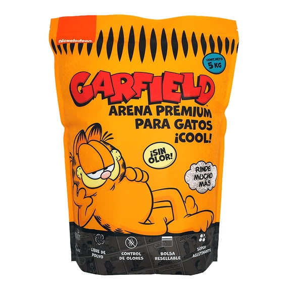 Arena para Gatos Nickelodeon Garfield Premium ¡Cool! Sin Olor 5 kg