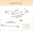 thumbnail image 2 of 3 Tier Serving Trays for Party, 12.2 Inch Porcelain Serving Platters and Tiered Trays, Foldable Sturdy Gold Stand, for Food Display, Fruit, Cake Dessert, Decoration Entertaining, White, 2 of 7