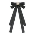 thumbnail image 1 of de lazo para mujeres antes del bowtie joya de joyas de joyería de la cinta de corbata corbata broche de corbata para la camisa casual accesorios Negro, 1 of 8