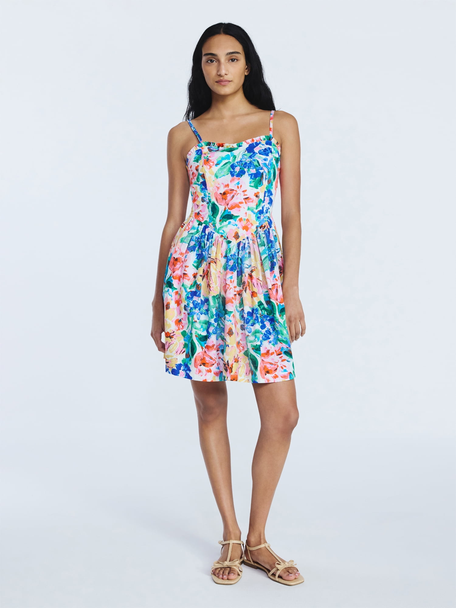 Free Assembly Women's Cotton Corset Mini Dress, Sizes XS-XXL