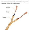 thumbnail image 4 of Retorcido Tela Cubierto Cable 2 Núcleos 18AWG 3,0m/9,84 Pies, Vintage Tejido Tela Electricidad Cable para Colgante Luz Bricolaje Proyecto, Lino, 4 of 5