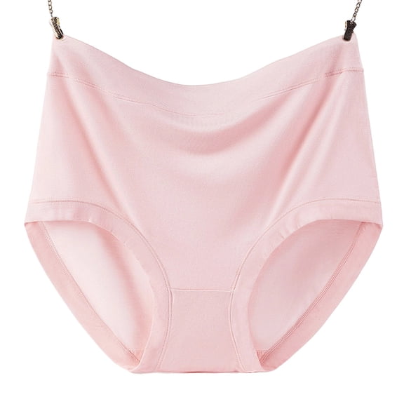 Iyufng Women's Plus Size High Waist Briefs Soft Cotton Stretchy Breathable Solid Color Full Coverage Comfort Women Underwear for Daily Wear