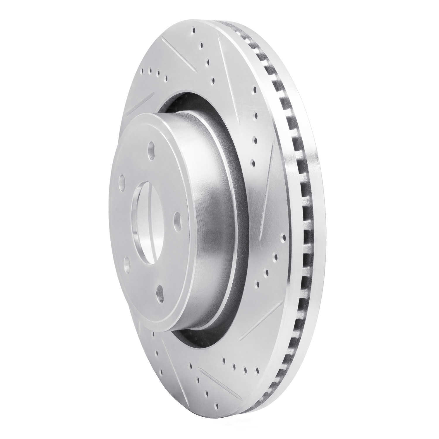Dynamic Friction Company 631-40104R DFC Brake Rotor - Drilled And Slotted - Silver