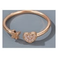 thumbnail image 4 of Fiaya Women Fashion Butterfly Heart Open Ring, 1pc Adjustable Sweet Rhinestone Rings, Daily Jewelry Accessories for Women Holiday Party Gift (Gold), 4 of 4
