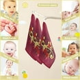 thumbnail image 3 of SKYSONIC 3 PCS Golden Musical Key Baby Muslin Washcloths, Roses Flower Soft Absorbent Face Towel Burp Cloths Cotton Bath Wipes Infant Wash Cloth for Newborn Boys Girls, 3 of 7