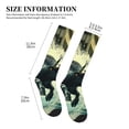 thumbnail image 2 of Lsque Bull Charging Through Waves Pattern Sport Compression Socks for Men & Women 15-20 mmHg Knee High Nurse Pregnant Running Medical and Travel Athletic, 2 of 6