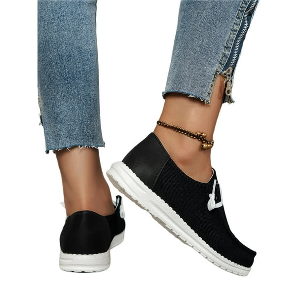 women's extra wide slip on sneakers