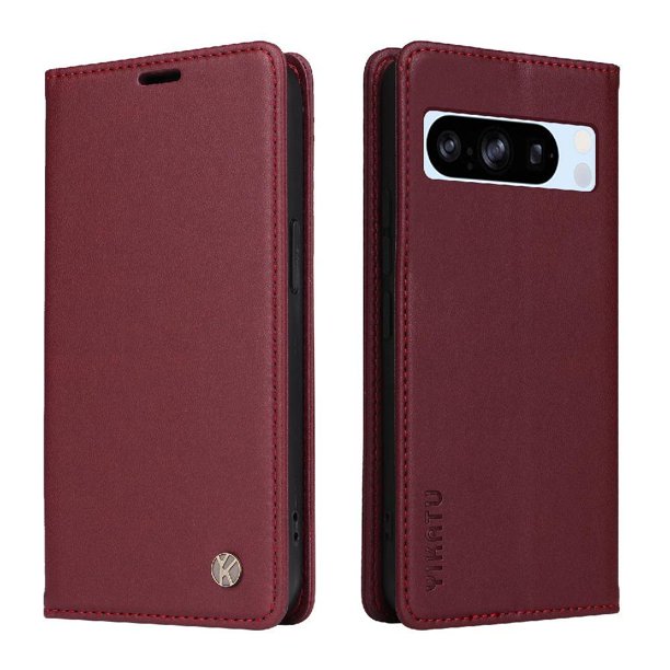 Funda para Google Pixel 8 Pro Estuche de Cuero PU Tipo Cartera con Ranuras para Tarjetas y Cierre Magnético