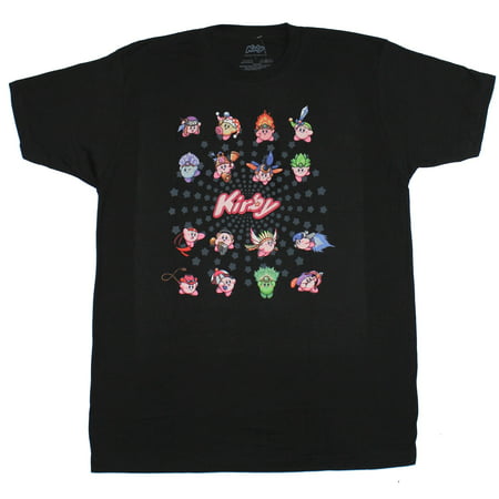 Kirby (Nintendo) Mens T-Shirt - Kirby In Multiple Outfits Allover