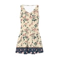 thumbnail image 4 of Jesvior Floral Sundresses for Women Sleeveless V Neck Loose A Line Tank Dress with Pockets Summer Casual Beach Dress Mini Vacation Swimsuit Coverup, 4 of 5