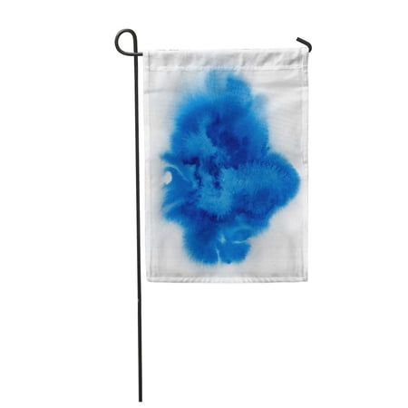 SIDONKU Splash Watercolor Blue Spot on Abstract Ink Drop Water Stain Garden Flag Decorative Flag House Banner 28x40 inch