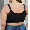 thumbnail image 6 of CFLVAEK Women's Plus Size Bras Front Close No Underwire Everyday Bra Full Coverage Breathable Push Up Bralette Comfy Stretch Everyday Bras for Senior Ladies Black 40B, 6 of 7