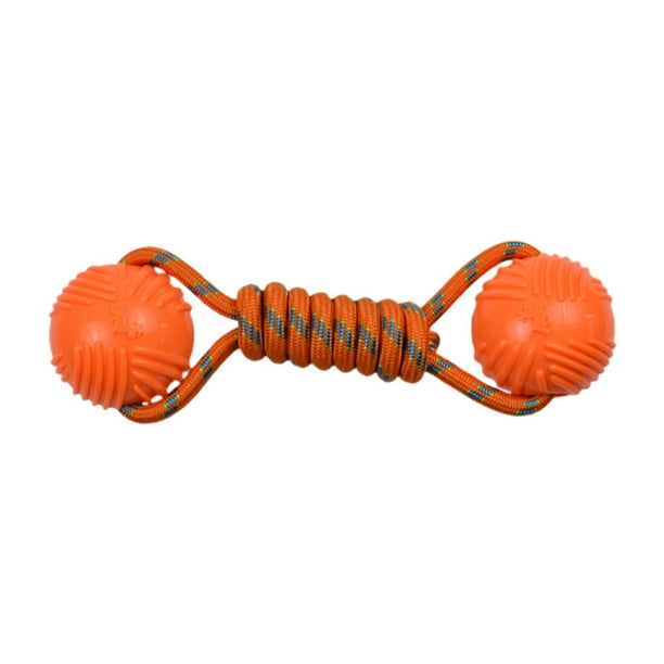 Pelota de entrenamiento para perros con cuerda, juguete masticable para mascotas, juguete interactivo para hacer ejercicio y entretener. Naranja