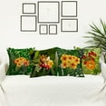 thumbnail image 2 of Tropical Leaves Pillow Covers Set of 4 Green Plants Summer Palm Trees Hibiscus Flowers Hawaii Beach Home Outdoor Decor Throw Pillow Cases 16x16 Inch Monstera Banana Leaf Cushion Cover, 2 of 6