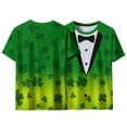 thumbnail image 5 of Mens St Patricks Day Shirt Shamrock Graphic T-Shirt Novelty Short Sleeve Shirts Casual Round Neck Tops Summer Basic Tees, 5 of 8