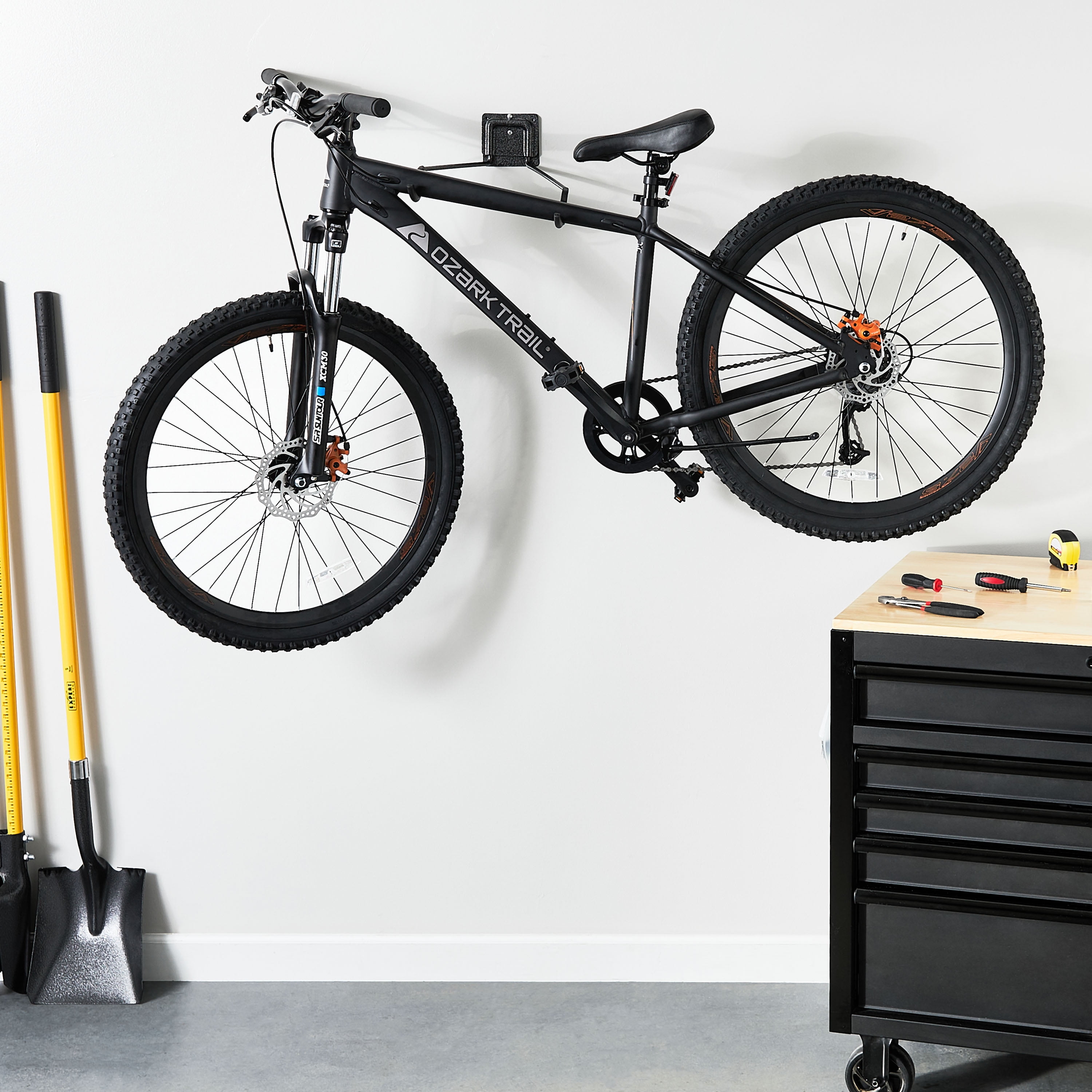 Concord Bicycle Horizontal Wall Rack, Grey, Limit 50 lbs, Assembled 7 W x  2.25 H x 15 D, 1.5 lbs 