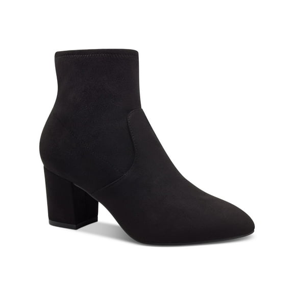 CHARTER CLUB Womens Black Padded Stretch Franki Round Toe Block Heel Zip-Up Heeled Boots 6.5 M