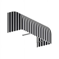 Awntech RS22-US-6KW 6.38 ft. Savannah Window & Entry Awning, Black & White - 31 x 24 in.