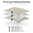 thumbnail image 4 of DDUOXIN King Size Quilt Bedspread - 100% Cotton Oatmeal & Beige Floal Modern Stylish Summer Quilt for King Bed, Reversible Lightweight King Bedspread with 2 Pillow Shams, 3-Piece All Season, 4 of 11