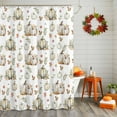 thumbnail image 2 of Shower Curtain 72"W x 84"L Thanksgiving Pumpkins Fall Rustic Leaves Fabric Shower Curtains Set with Hooks Water Repellent Bathroom Curtains Machine Washable Bathroom Accessories, 2 of 6