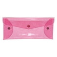 thumbnail image 1 of TopLLC Clear Pencil Case, Sparkling Colored PVC Pencil Pouch with Snap Closure, 3 Button Design Waterproof Stationery Organizer Compact Travel Makeup Bag School Office Supplies for Students Adult, 1 of 9