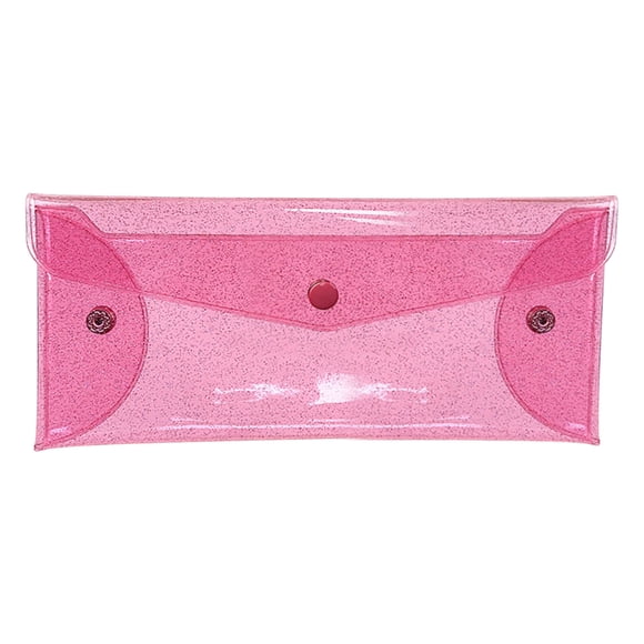 Estuche transparente brillante, organizador portátil para lápices, almacenamiento moderno, diseño elegante, para artistas, accesorios de escritorio, organización creativa, ideal para viajes.