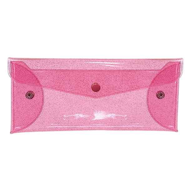 Estuche para lápices, organizador de bolígrafos, transparente, moderno, elegante, portátil, plegable, de plástico, ideal para la oficina.,Wsvlmg