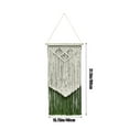 thumbnail image 3 of Twfbrm Macrame Wall Hanging Decor, 16"x32" Cotton Woven White and Green Geometric Tapestry, Vintage Handmade Chic Bohemian Tassel Tapestry, Farmhouse Wall Art Home Decoration for Bedroom Living Room, 3 of 9