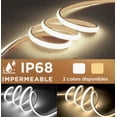thumbnail image 2 of Tiras De Luces Neon COB Led Flexible 5m Ip68 Impermeable 180° Blanco Cálida Con Reverso Adhesivo Unicolor Luz Led Para Cuarto Tv, 2 of 4