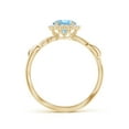 thumbnail image 2 of ANGARA Natural Vintage Inspired Aquamarine Flower and Vine Ring in 14K Yellow Gold for Women (Size-6mm) | March Birthstone, Birthday, Anniversary, Jewelry Gift for Women | Natural Aquamarine Ring, 2 of 10