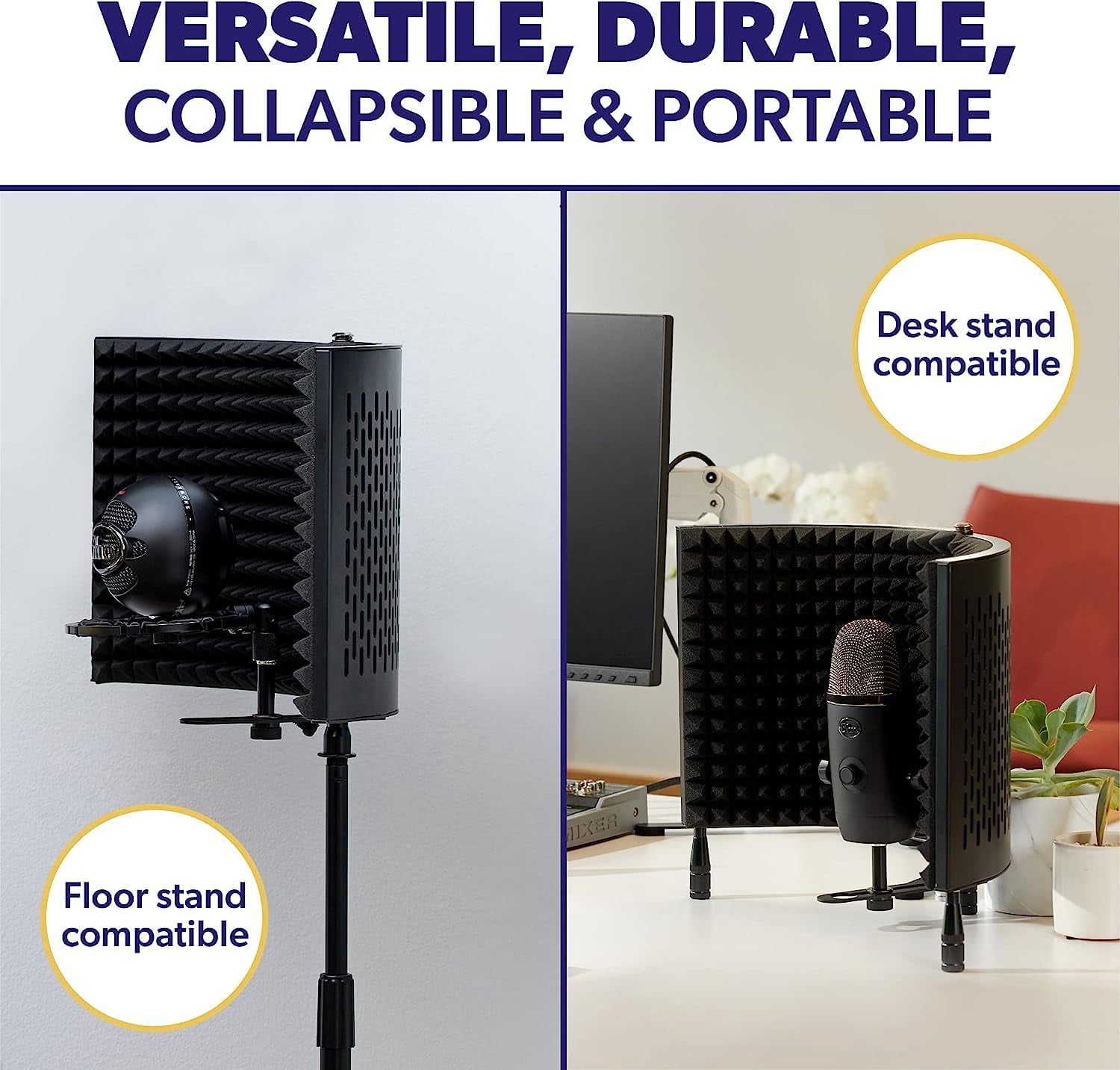 AUPHONIX PRO Isolation Shield - Microphone Reflection Filter for Recording - Mic Studio Equipment