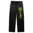 thumbnail image 1 of Marvel Comics Presents Loki Logo Men's Black Sleep Pajama Pants-Small, 1 of 7
