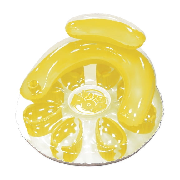Swim Central 48.5" Water Pop Circular Inflatable 1-Person Swimming Pool Lounger - Yellow