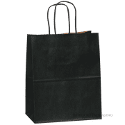 Black Kraft Paper Bags, 8"x4.75"x10.25", 50ct