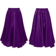 thumbnail image 4 of IEFIEL Girls Spanish Flamenco Skirt Bullfight Dance Dress Gypsy Long Skirts Latin Tango Belly Dancewear Purple 3-4, 4 of 5