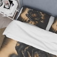 thumbnail image 4 of Designart "Elegant Black and Gold Rose IV" Floral & Botanical Bedding Covert Set - Rose Black Floral Bed Set With 2 Shams, 4 of 6