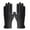 Black, variant on MIASHUI Women's Leather Gloves with Lining, Winter Windproof Warm Gloves, Thick Thermal Gloves for Driving & Outdoor, Comfortable Stretch Fit Black
